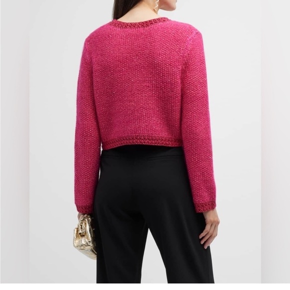 ALICE + OLIVIA Noella Pink Cardigan - Picture 2 of 10